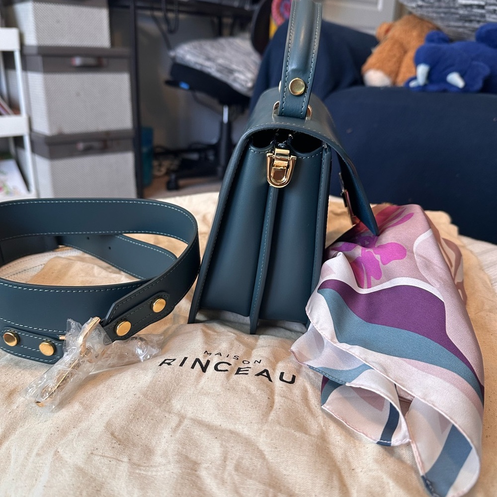 Maison RINCEAU Teal La Apollon Too Handle Satchel Bag - Picture 14 of 14